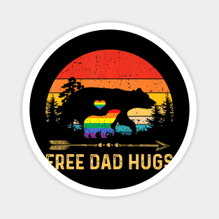 Free Dad Hugs Lgbt Pride Dad Bear Baby Magnet